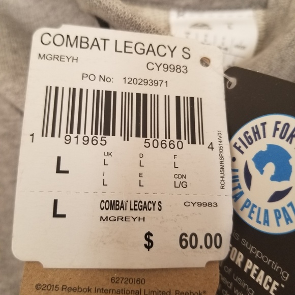 Very Nice Reebok Comat Legacy Sleeveless Hoodie - Picture 6 of 6